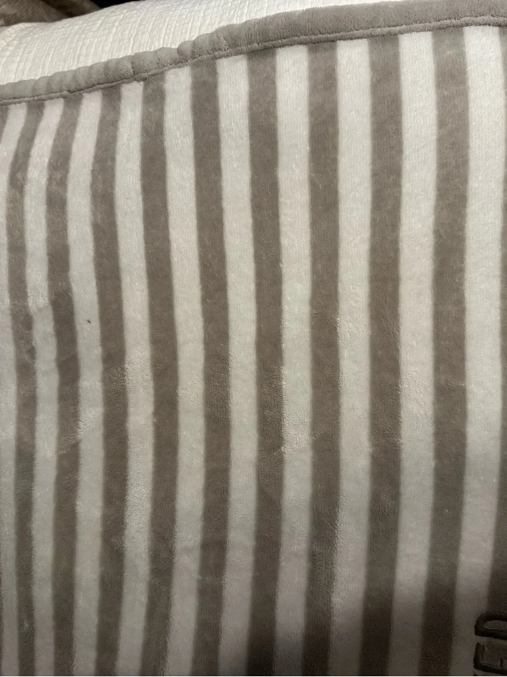 Just One You By Carter’s “Loved By Mommy” Baby Blanket Unisex Striped Gray White